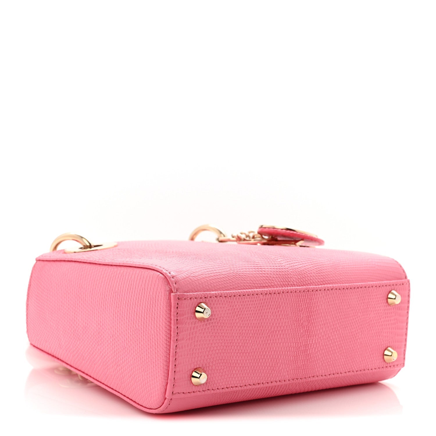 Christian Dior Lizard Mini Lady Dior Pink