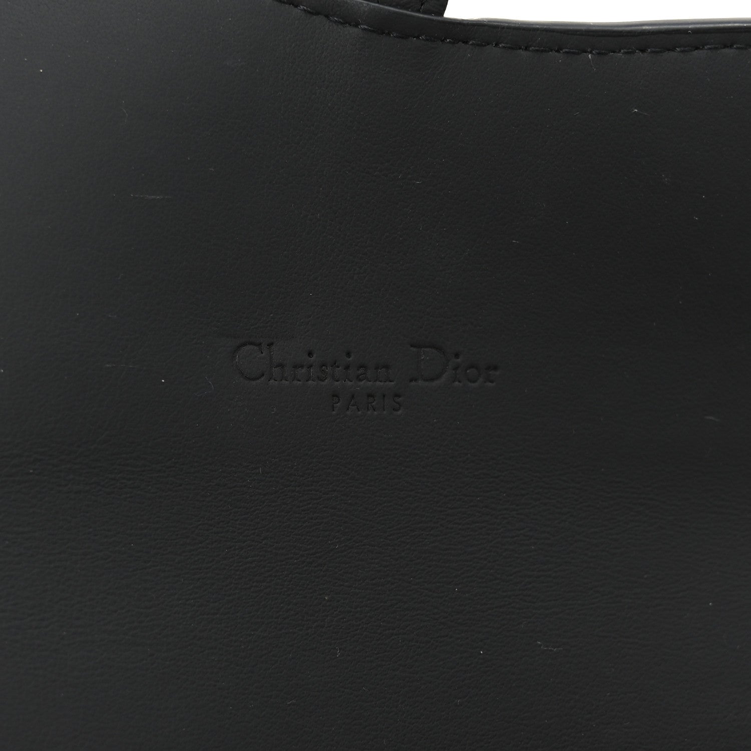 Christian Dior Ultra Matte Calfskin Saddle Chain Wallet Pouch Black