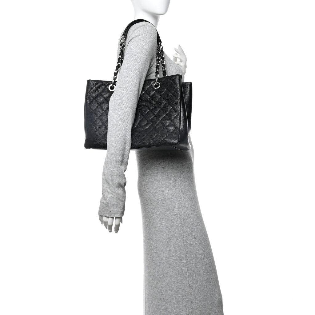 Chanel Caviar Quilted Grand Shopping Tote GST Black