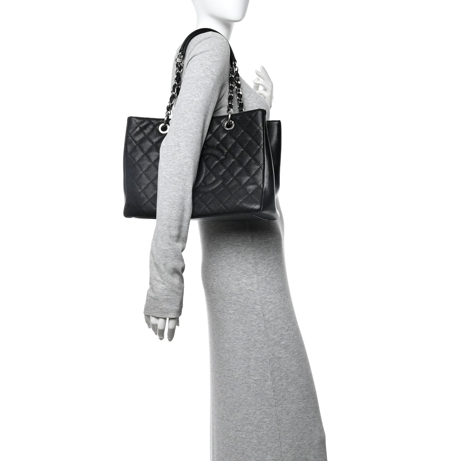 Chanel Caviar Quilted Grand Shopping Tote GST Black