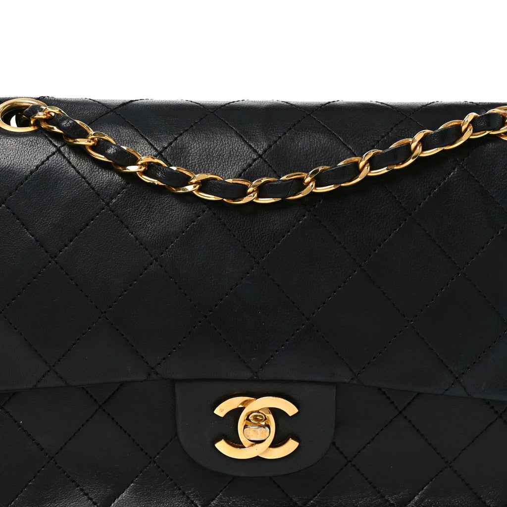 Chanel Lambskin Quilted Small Double Flap Black