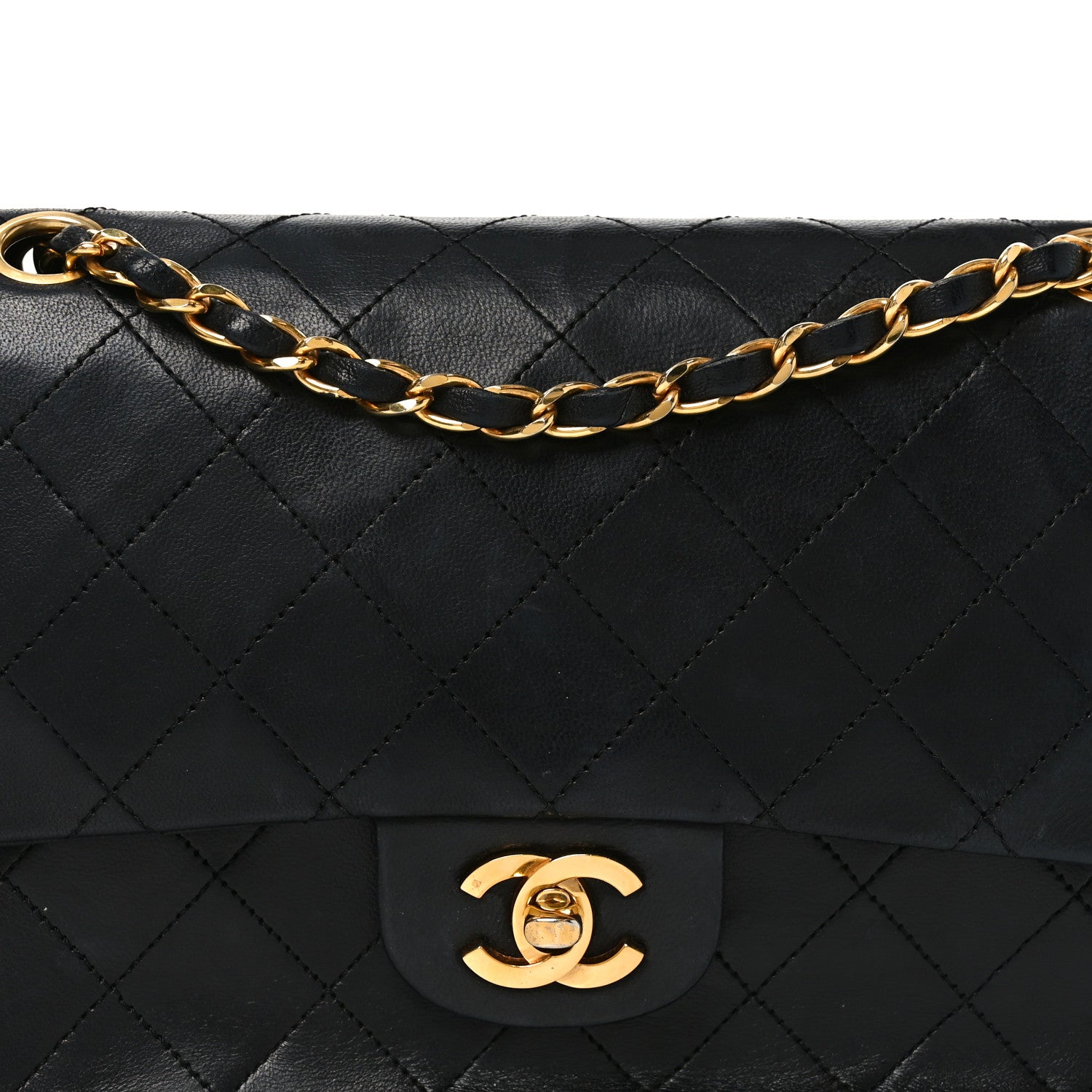 Chanel Lambskin Quilted Small Double Flap Black
