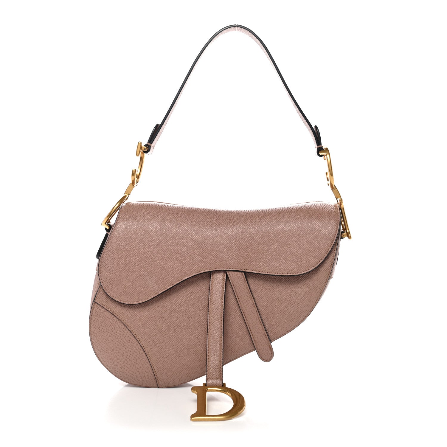 Christian Dior Grained Calfskin Saddle Bag Fard