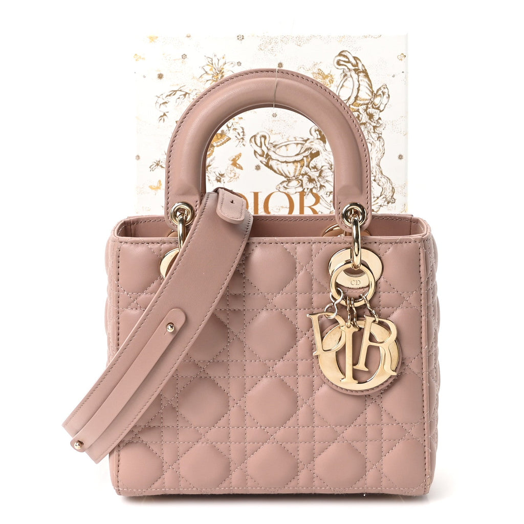 Christian Dior Lambskin Cannage Small My ABCDior Lady Dior Fard