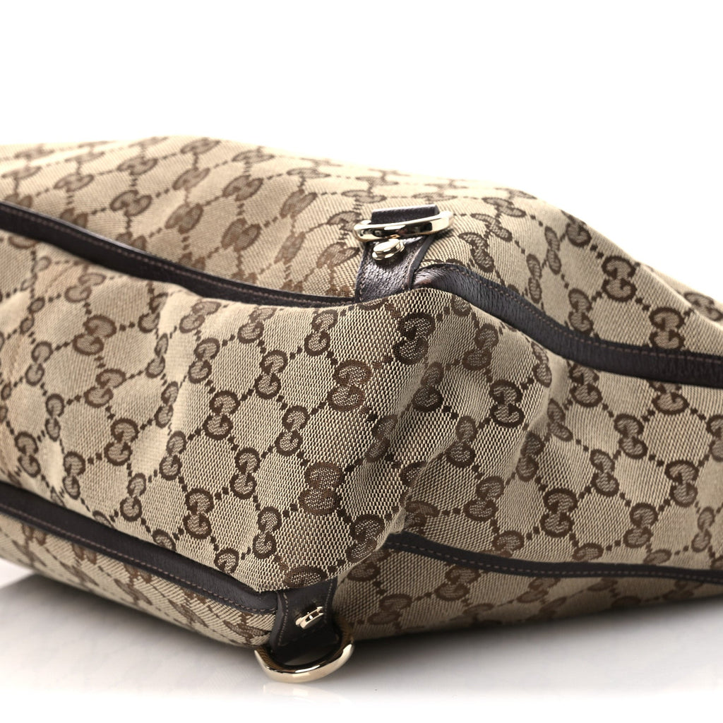 Gucci Monogram Medium Abbey Tote  Brown
