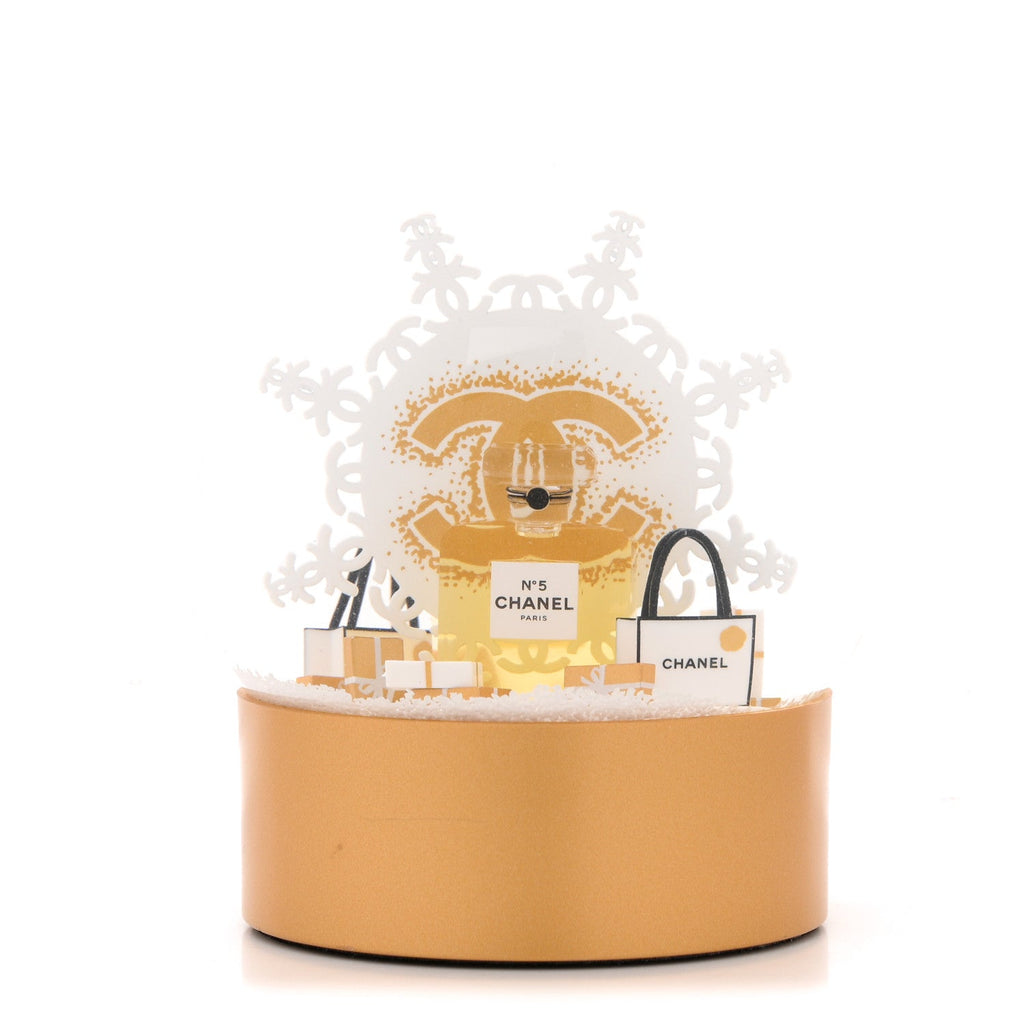 Glass N°5 Perfume Bottle Snow Globe