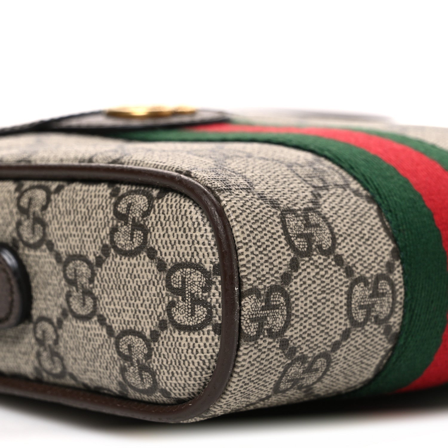 Gucci GG Supreme Monogram Web Mini Ophidia Messenger Brown