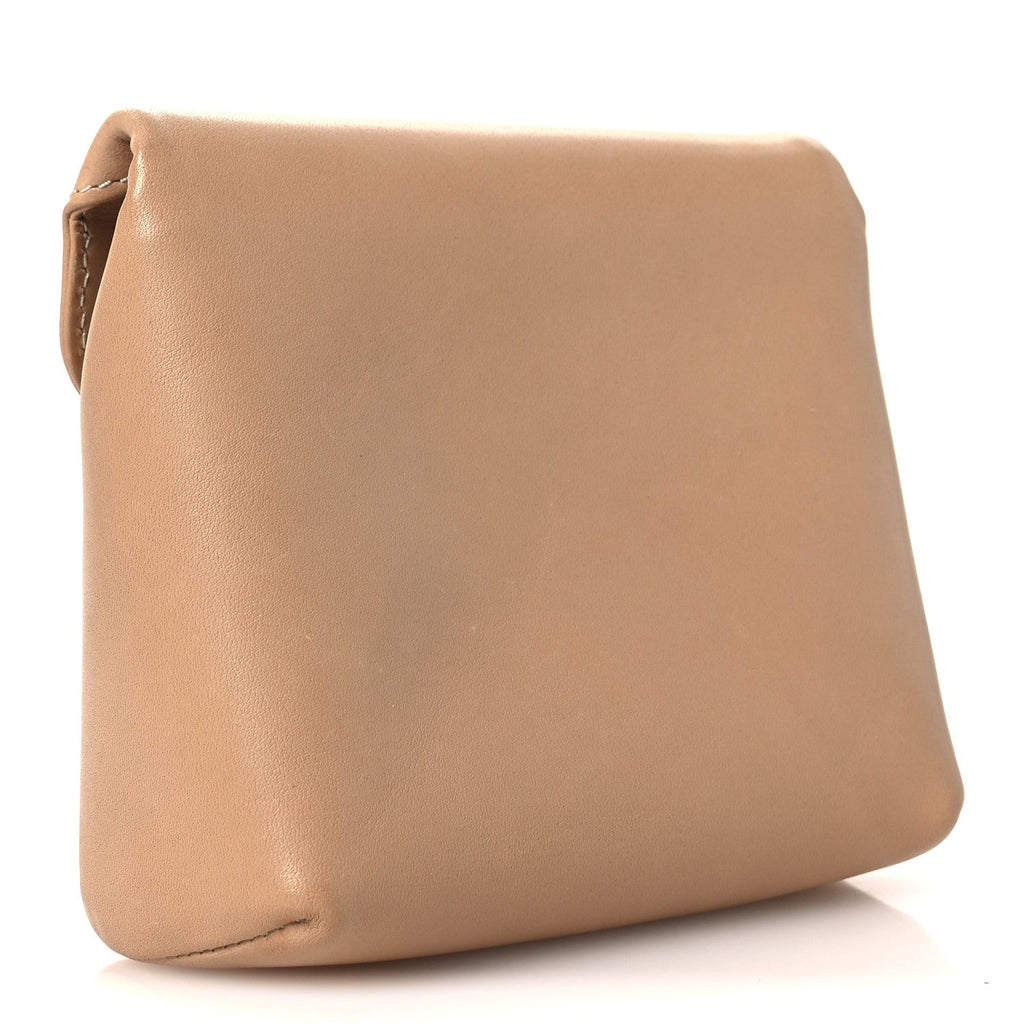 Louis Vuitton Lambskin Pouch Beige