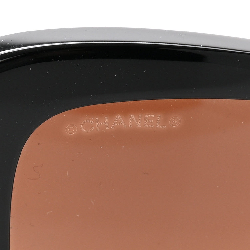 Acetate Lambskin CC Sunglasses 5457-Q-A Black