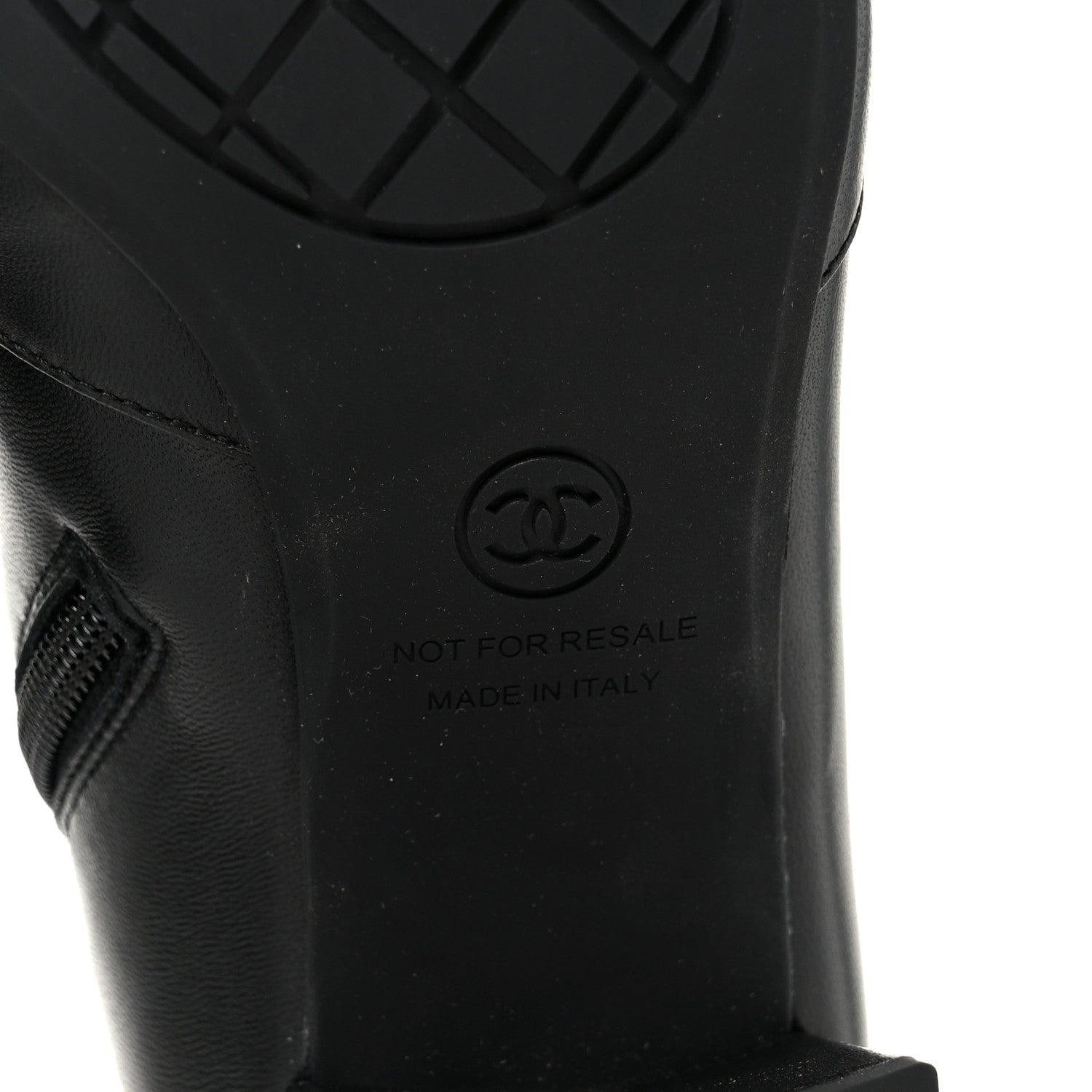 Chanel Stretch Lambskin Cap Toe CC Uniform Short Boots 38 Black