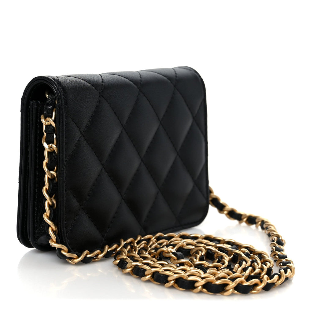 Chanel Lambskin Quilted Mini CC Flap Black