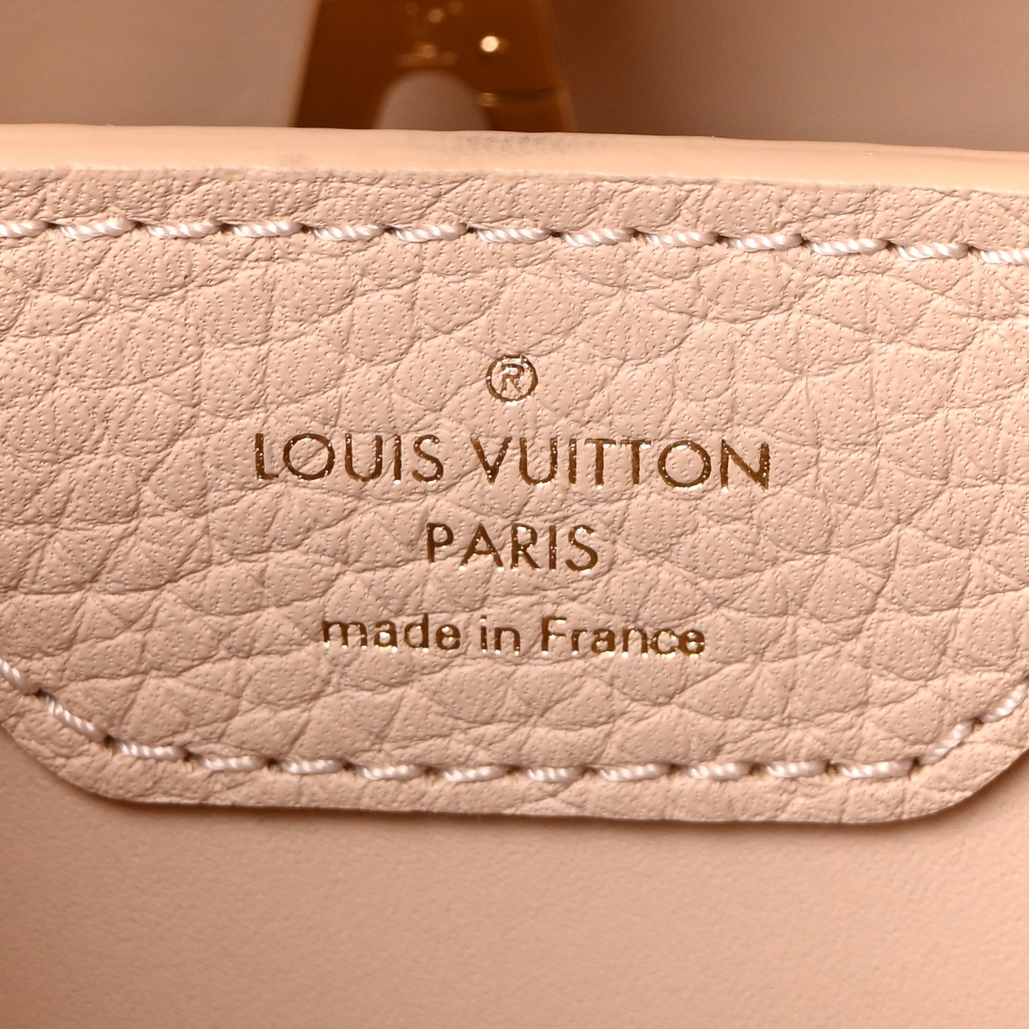 Louis Vuitton Taurillon Ostrich Capucines BB Powder Pink Beige
