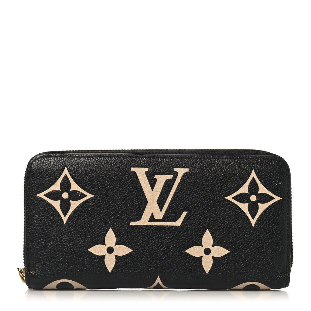 Louis Vuitton Empreinte Monogram Giant Zippy Wallet Black Beige