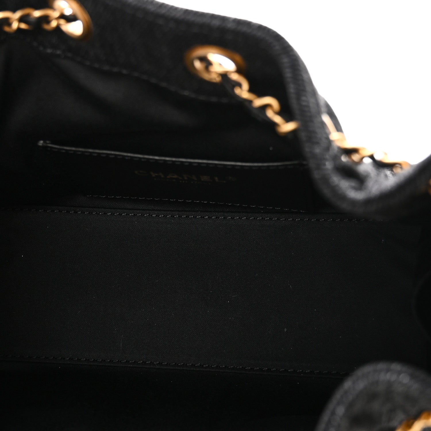 Chanel Washed Denim Quilted Mini Chanel 25 Handbag Black