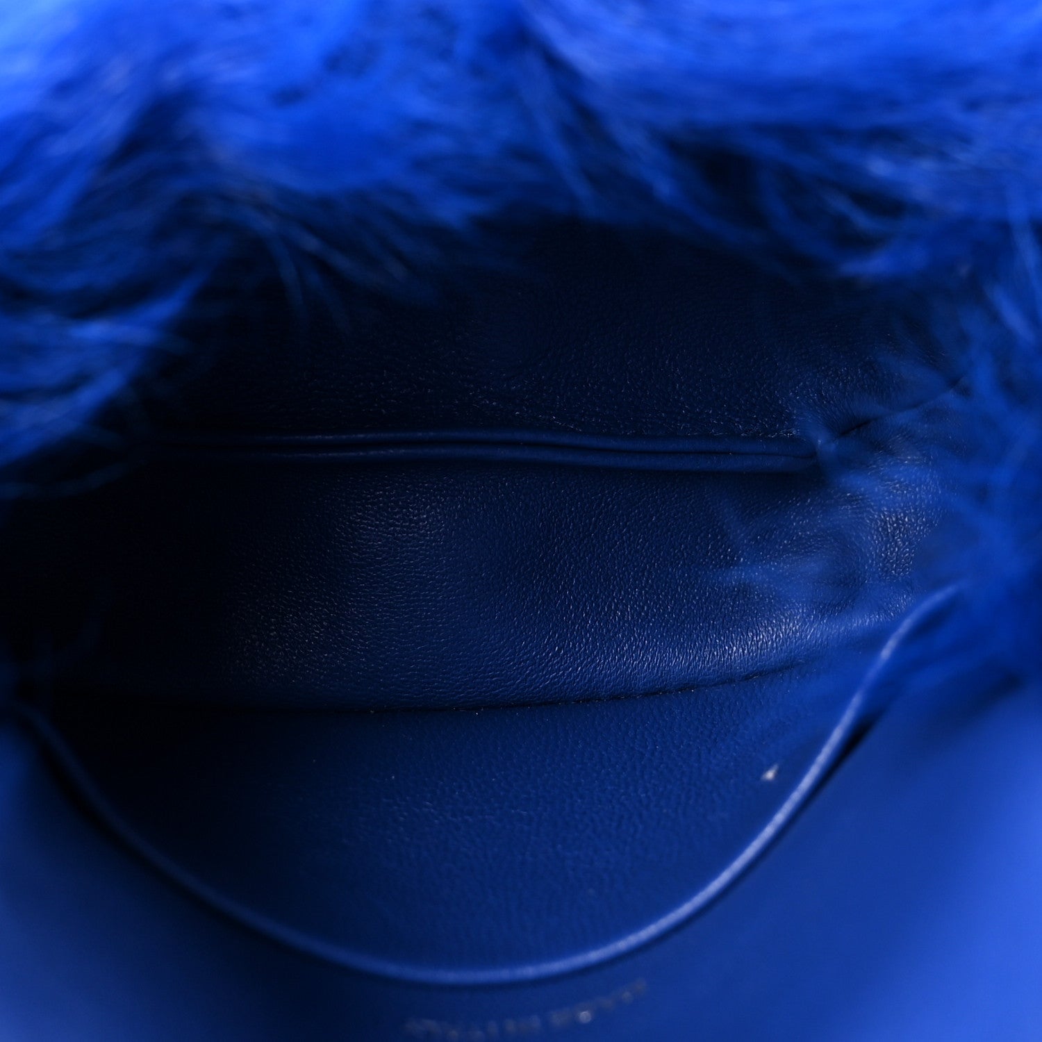 Chanel Shearling Lambskin CC Hook Card Holder Blue