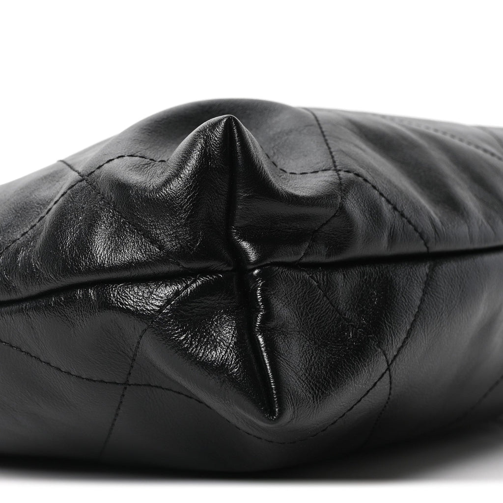 Chanel Shiny Calfskin Quilted Small Chanel 22 Black