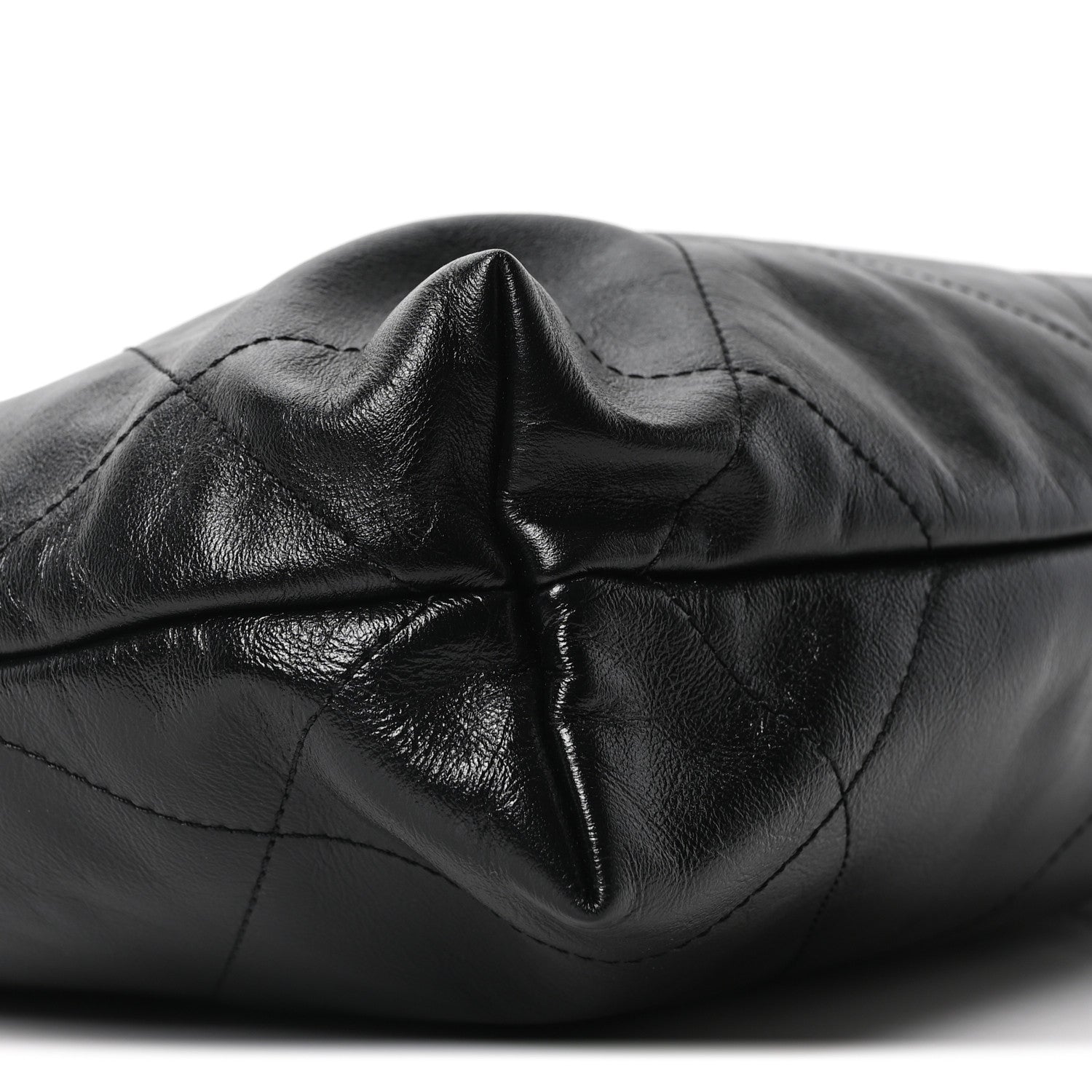 Chanel Shiny Calfskin Quilted Small Chanel 22 Black