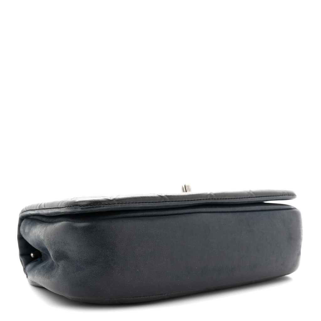 Chanel Calfskin Diamond Embossed New Chic Flap Blue