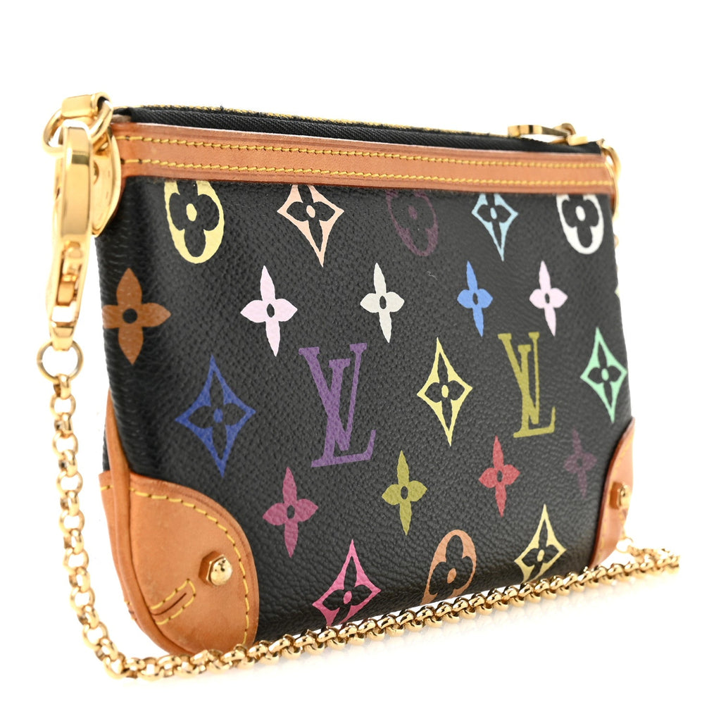 Louis Vuitton Monogram Multicolor Pochette Milla MM Black