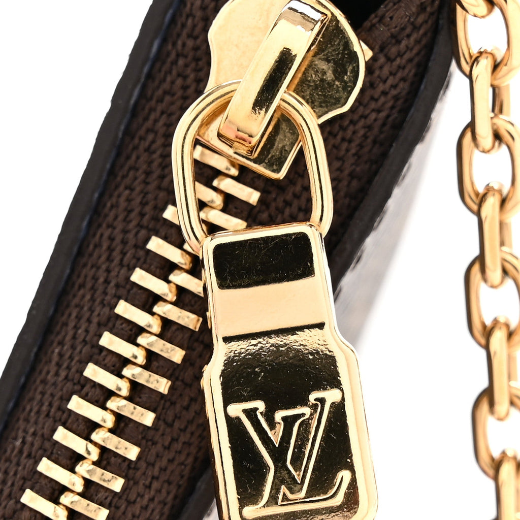 Louis Vuitton Monogram 2025 Christmas Animation Vivienne Paw Print Key Pouch Blue Frost