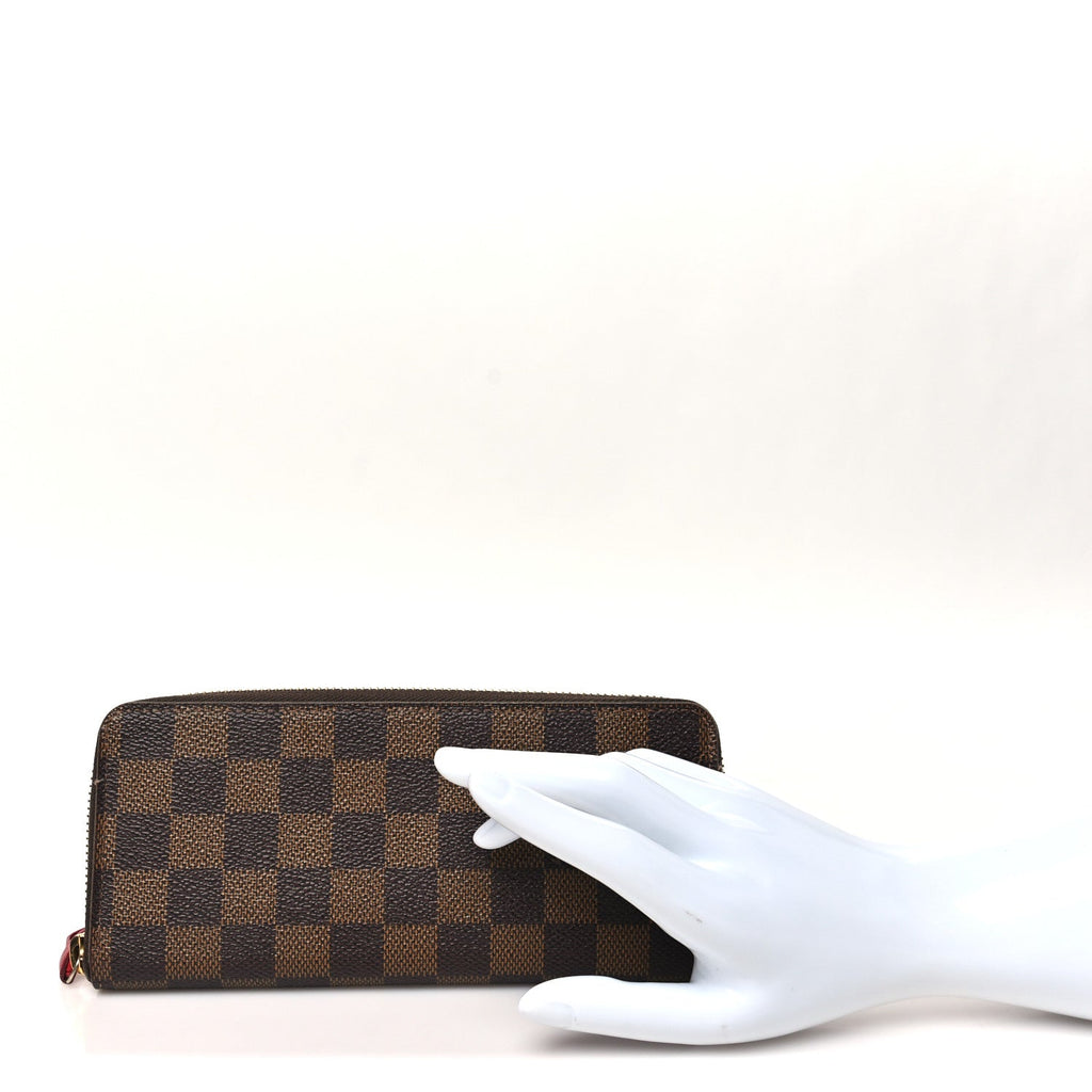Louis Vuitton Damier Ebene Clemence Wallet Cherry