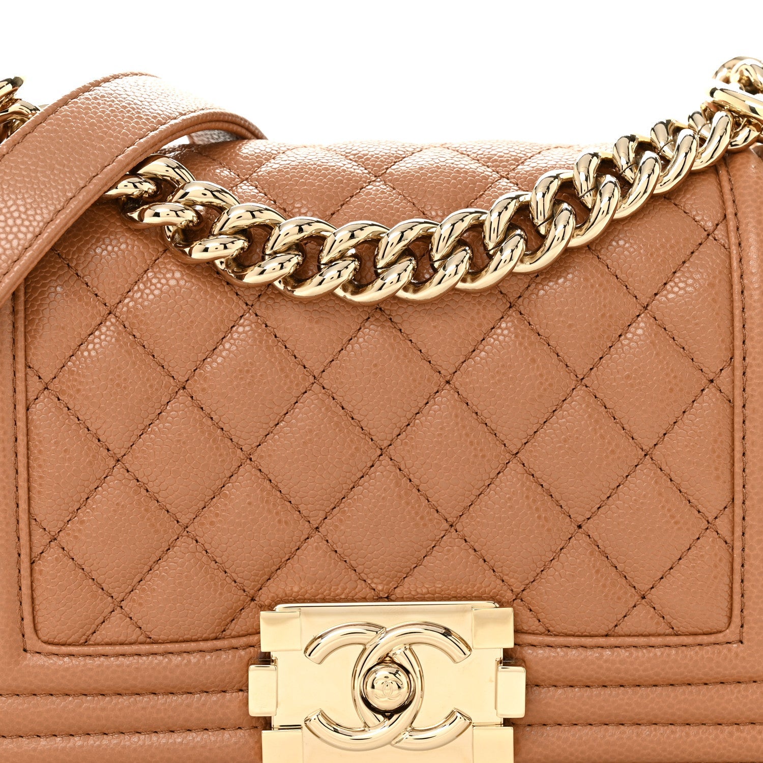 Chanel Caviar Quilted Small Boy Flap Brown