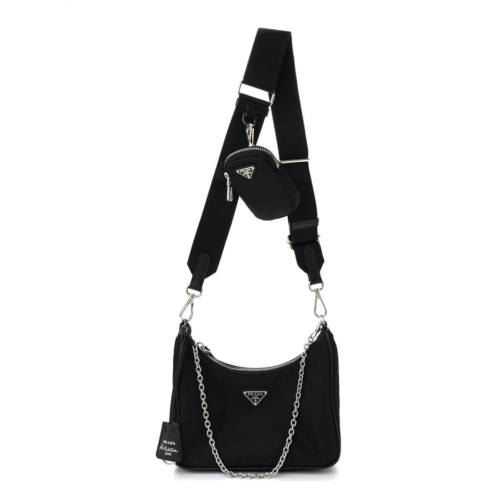 Prada Nylon Re-Edition 2005 Shoulder Bag Black