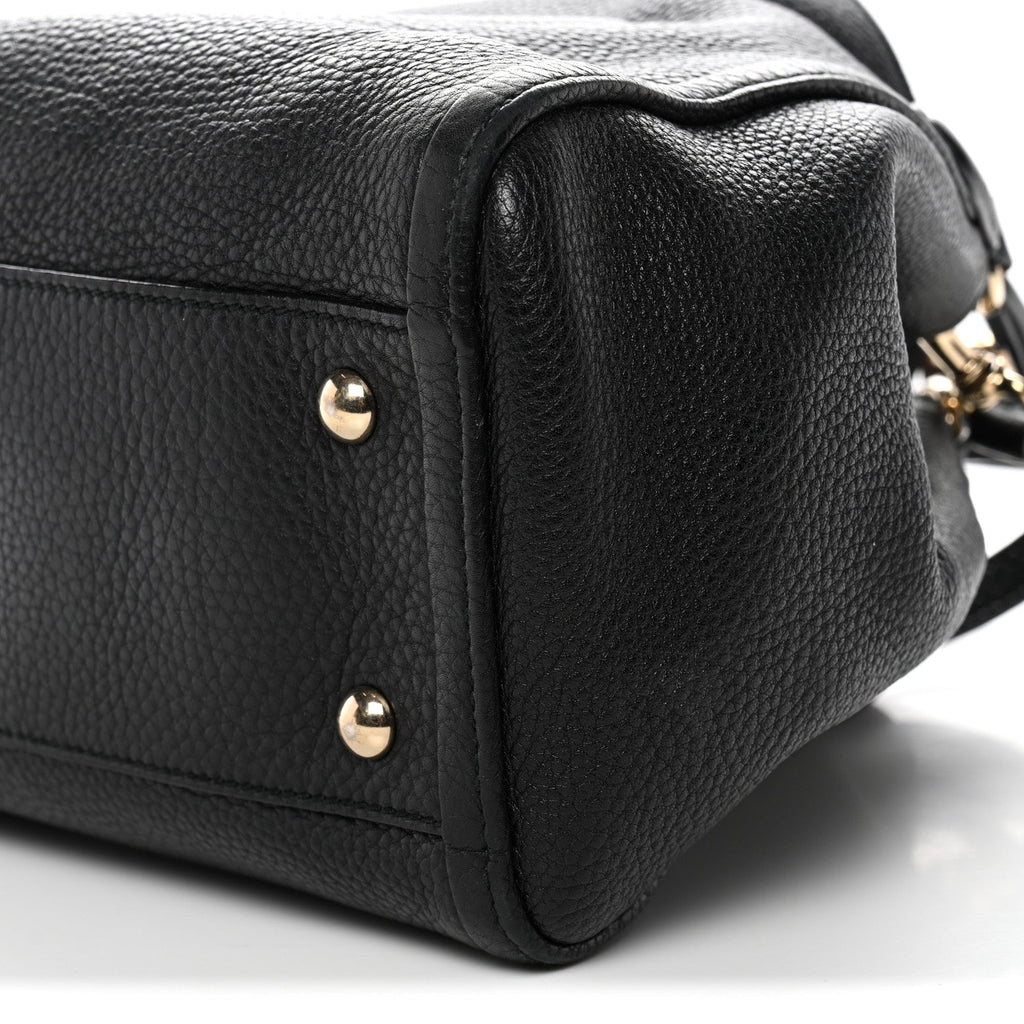 Gucci Pebbled Calfskin Small Soho Shoulder Bag Black