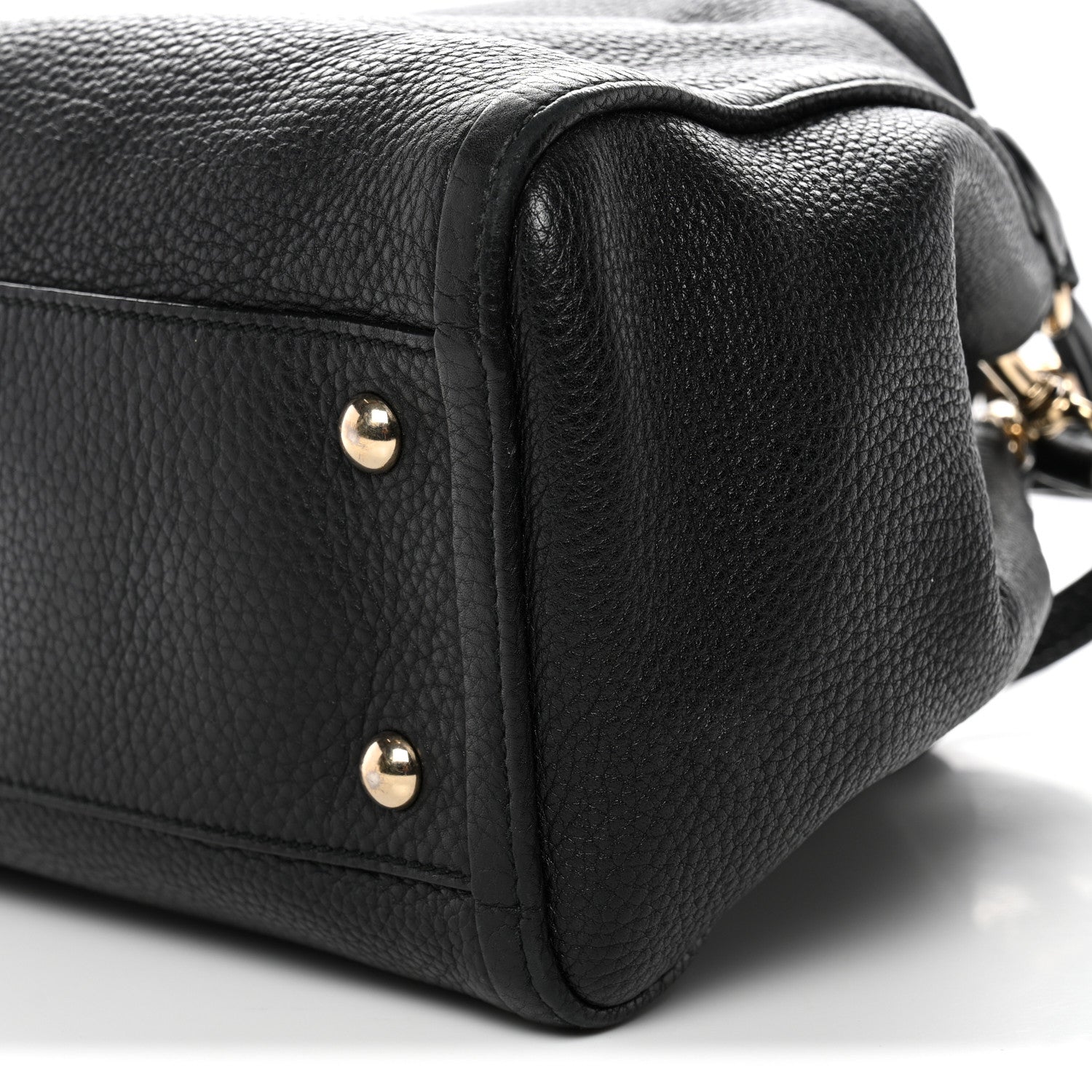 Gucci Pebbled Calfskin Small Soho Shoulder Bag Black