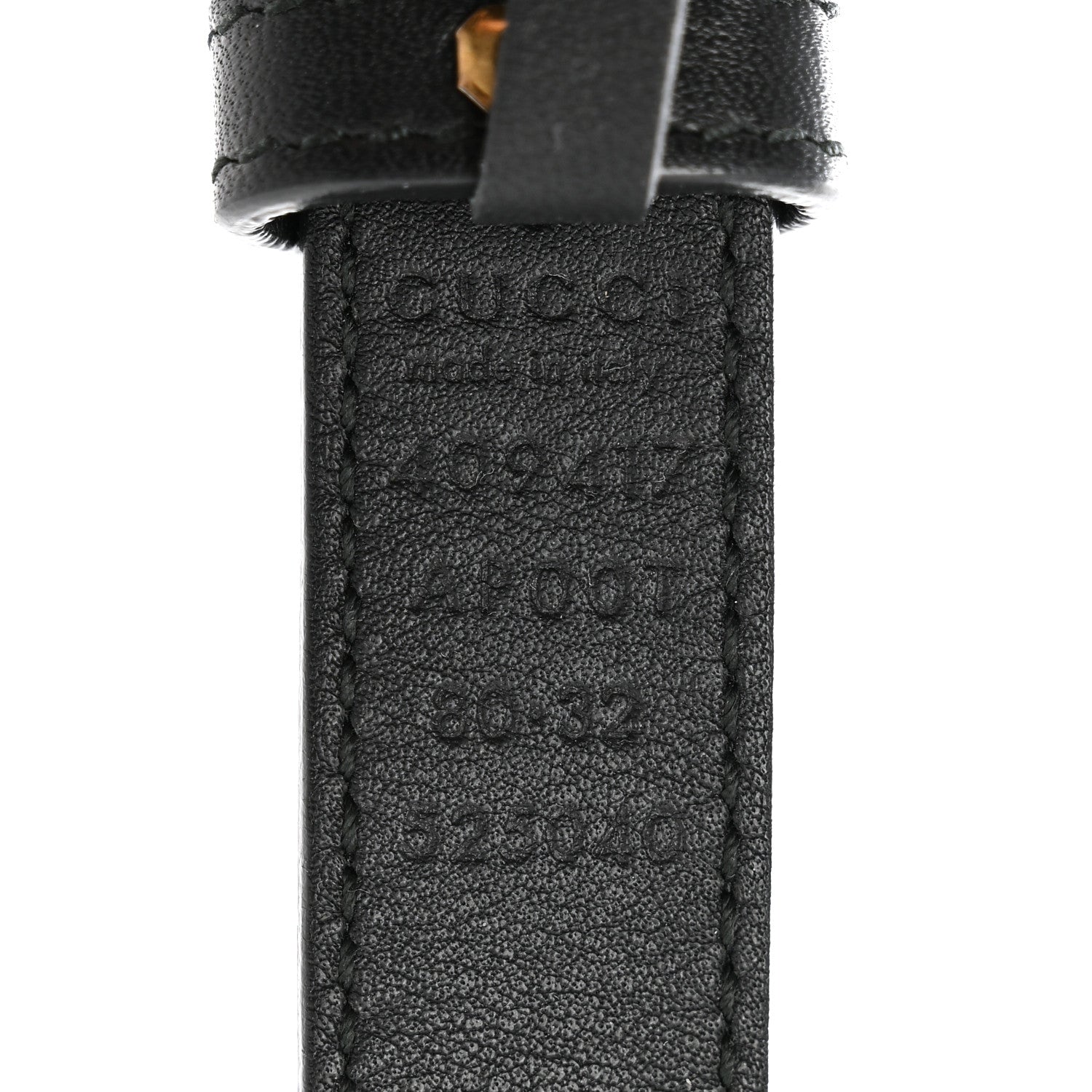 Gucci Calfskin Double G 20mm Belt 80 32 Black