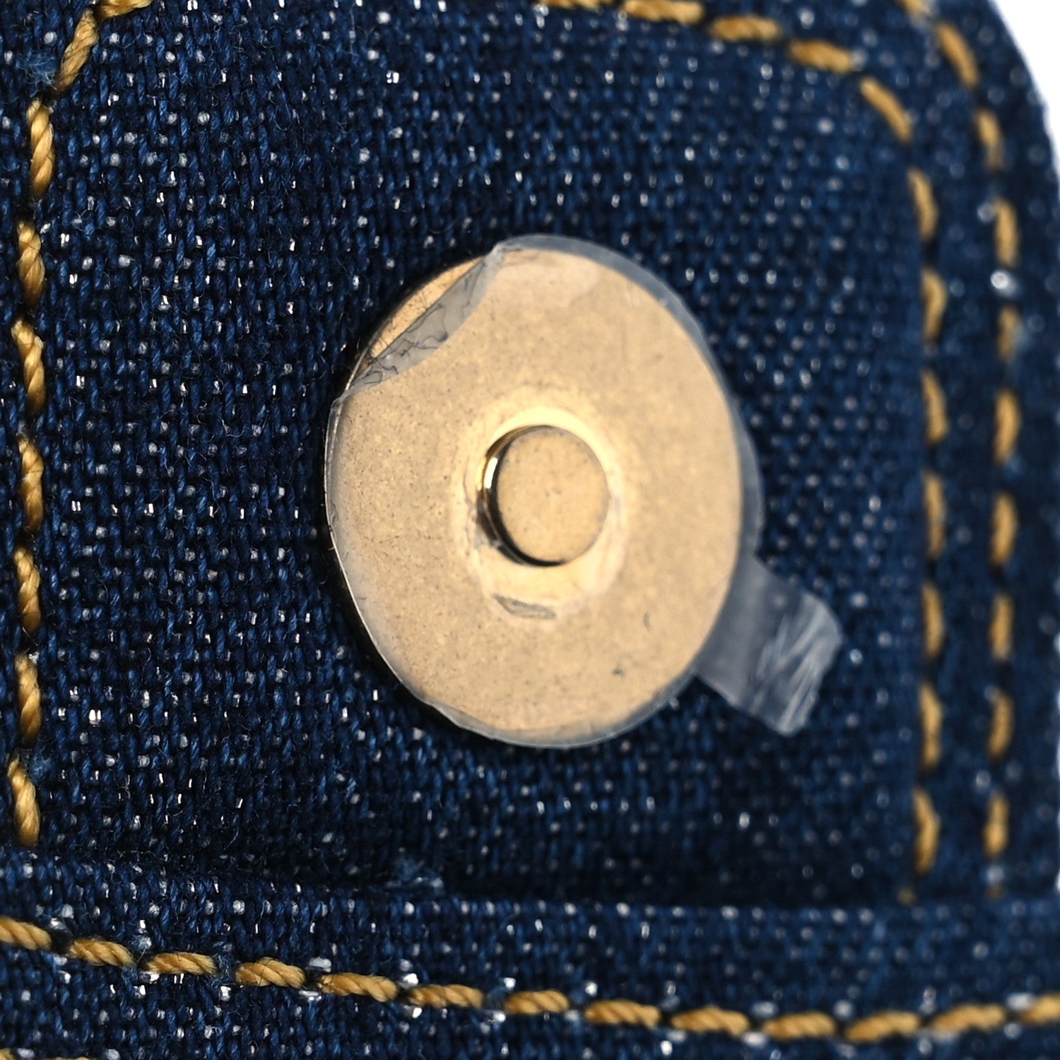 Chanel Denim Quilted Double You Card Holder On Chain Blue