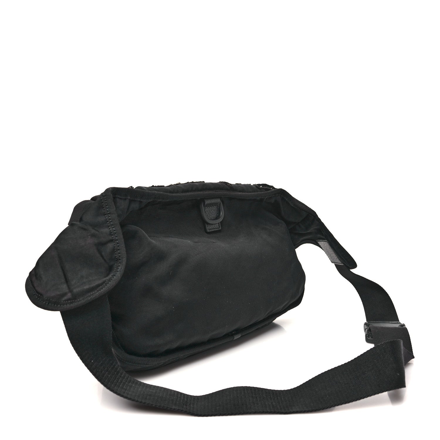 Gucci Nylon Retro Patch Convertible Belt Bag Black