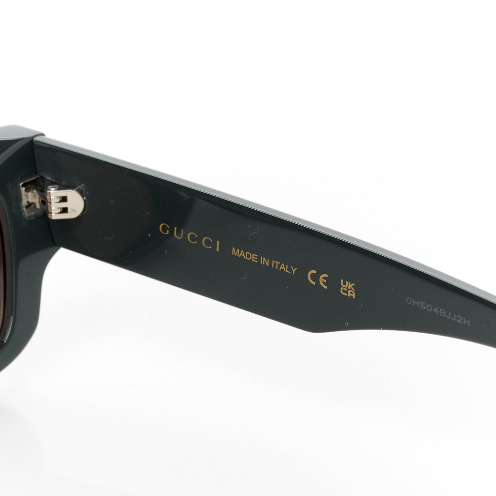 Gucci Acetate Rectangular Frame Sunglasses GG1838S Dark Grey