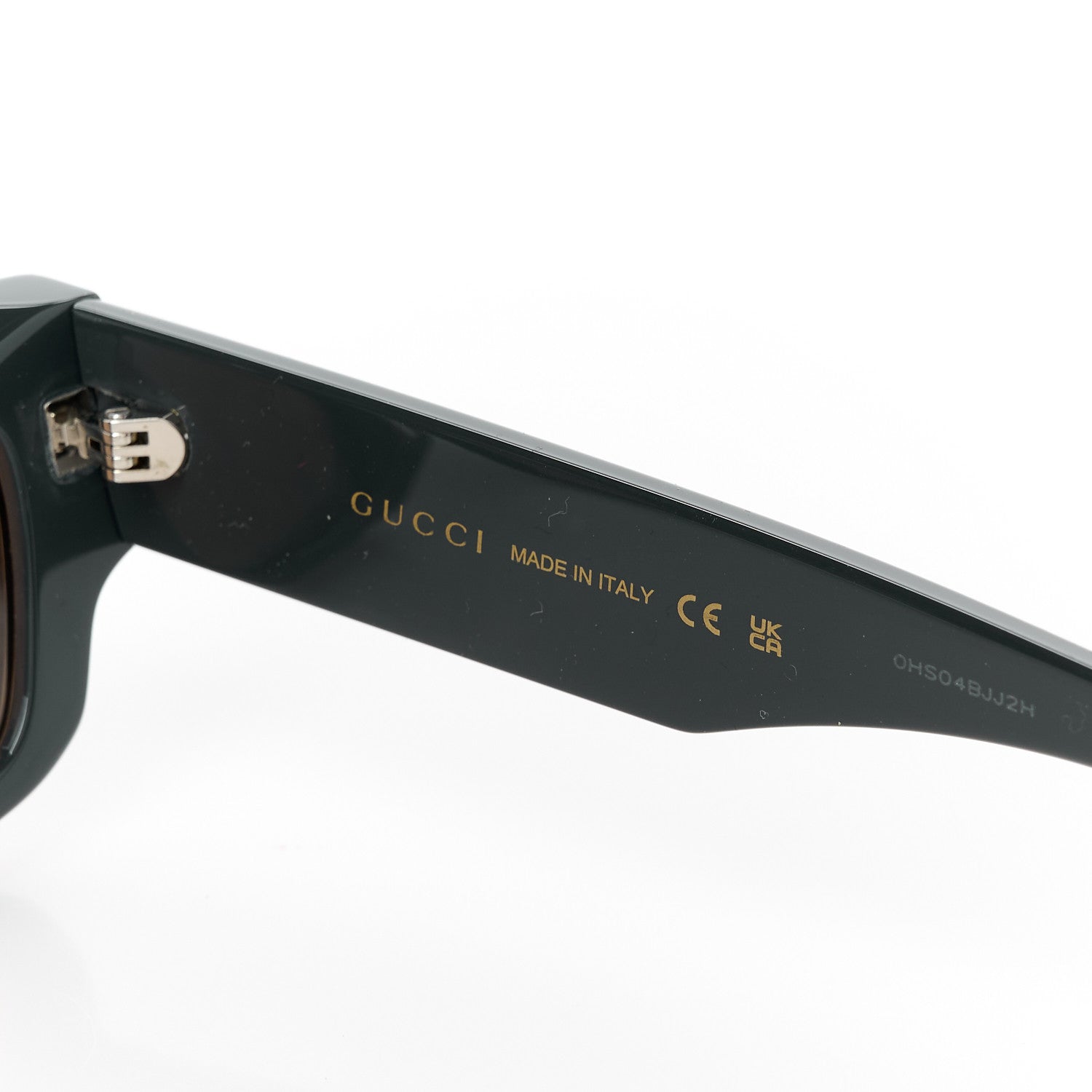 Gucci Acetate Rectangular Frame Sunglasses GG1838S Dark Grey