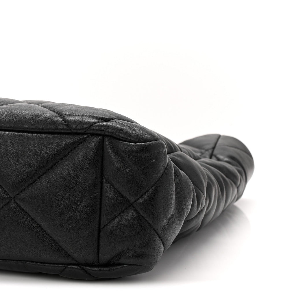 Chanel Lambskin Quilted Chanel 19 Shopping Bag Black
