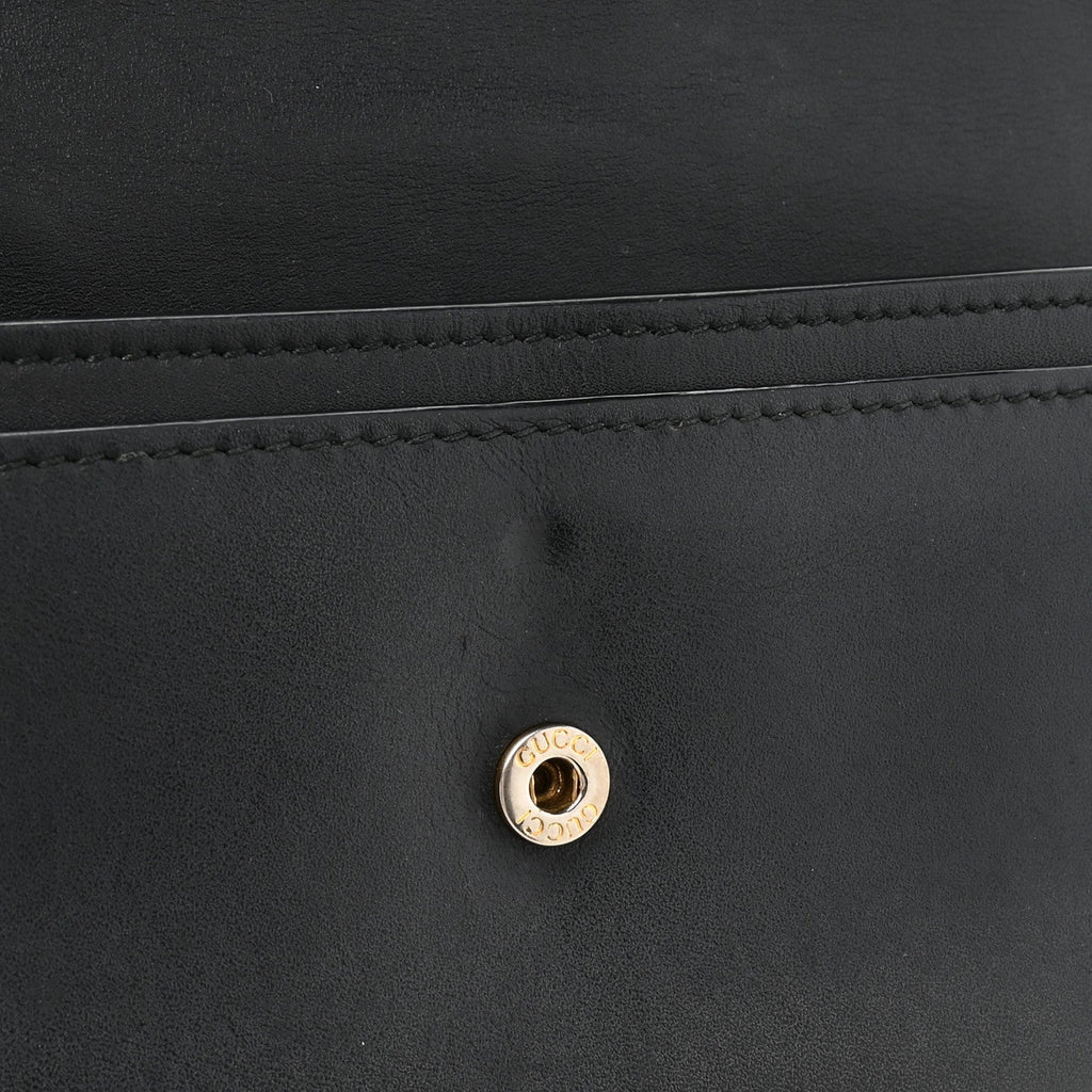 Gucci Calfskin Sylvie Continental Wallet Black