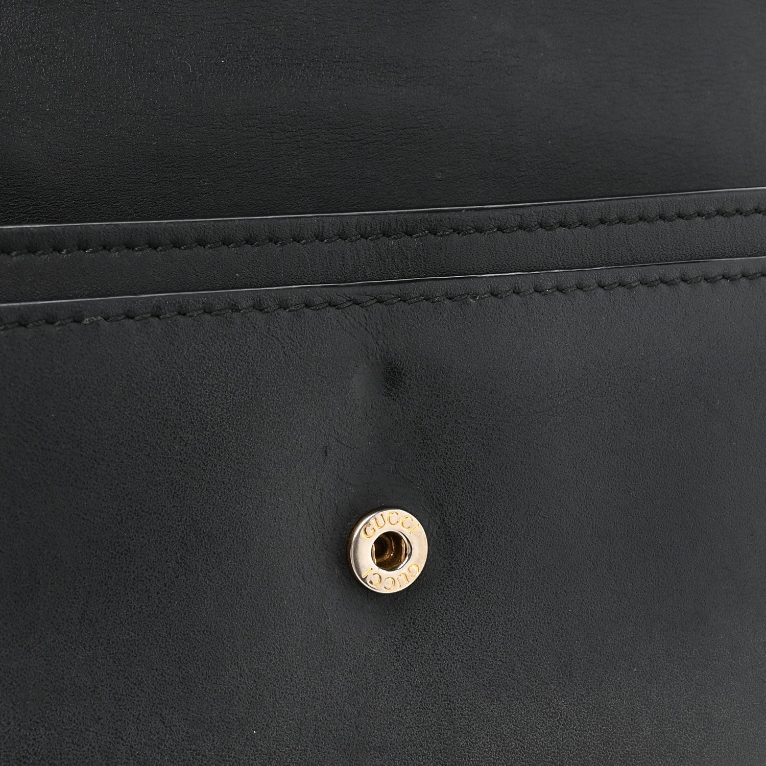 Gucci Calfskin Sylvie Continental Wallet Black