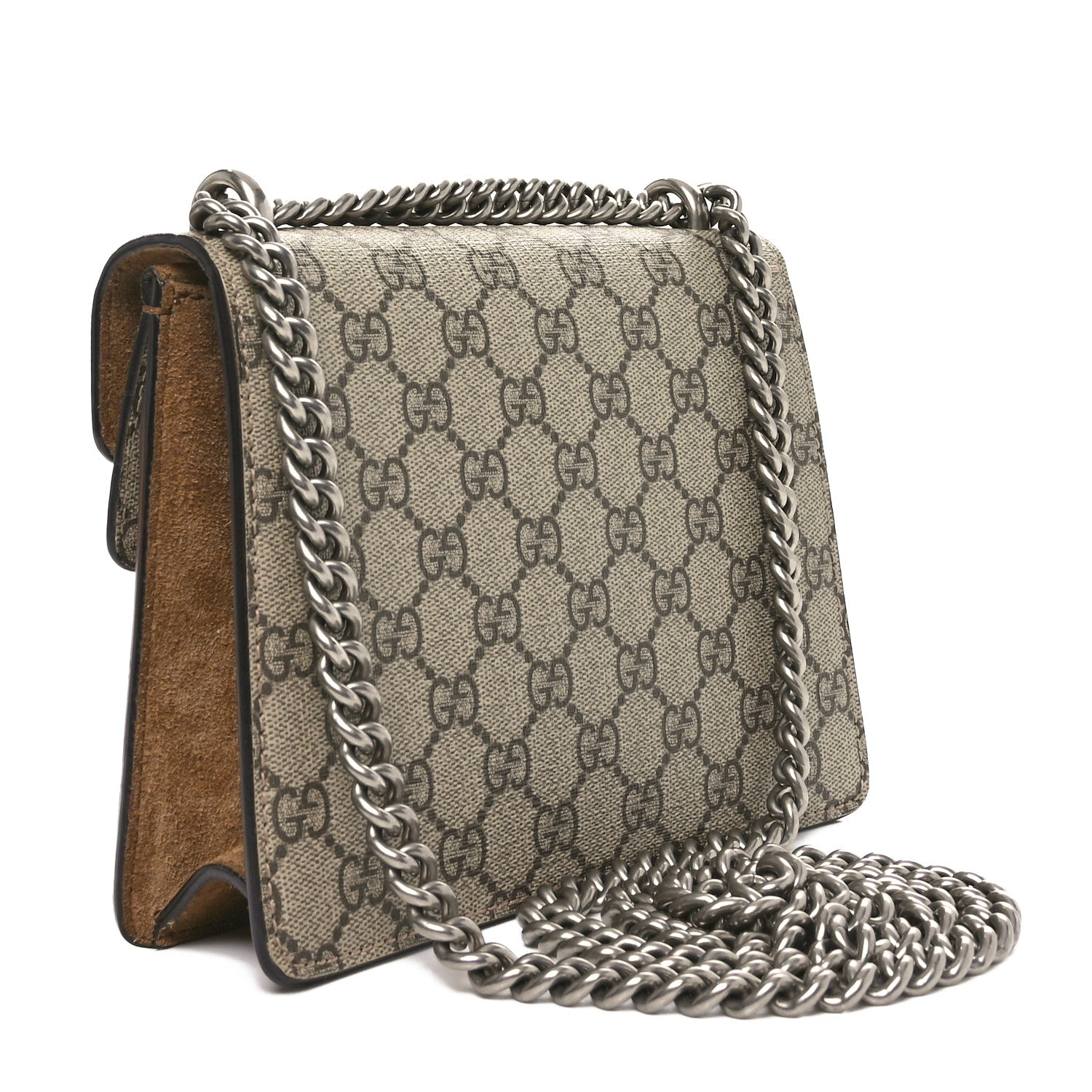 Gucci GG Supreme Monogram Mini Dionysus Shoulder Bag Taupe