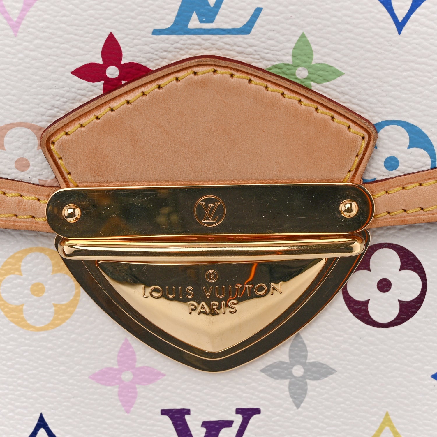 Louis Vuitton Monogram Multicolor Beverly MM White