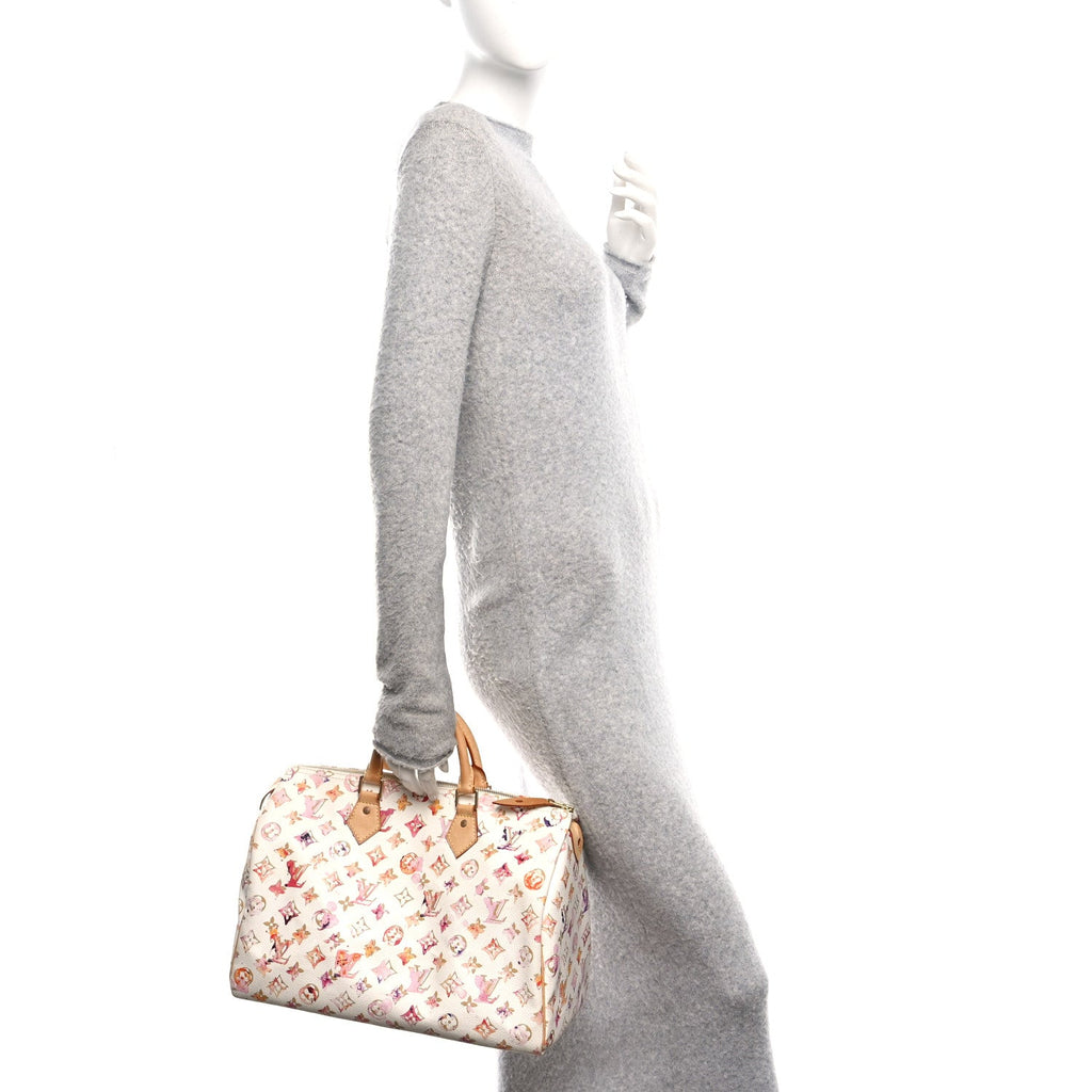Louis Vuitton Watercolor Aquarelle Speedy 35 White