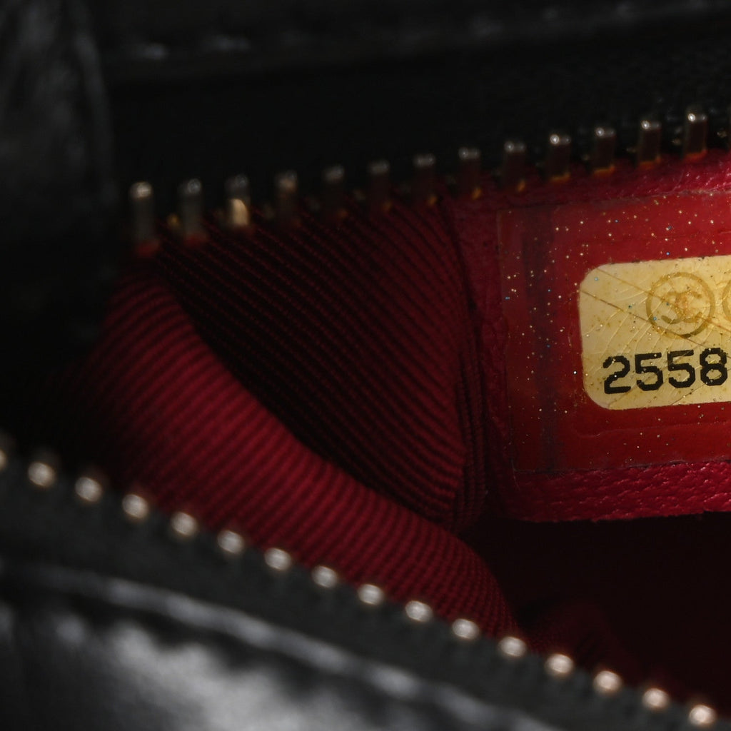 Chanel Aged Calfskin Quilted Small Gabrielle Hobo Black