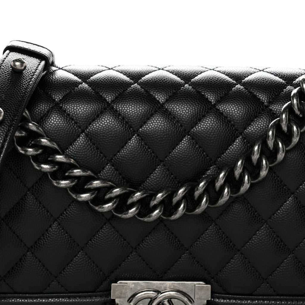 Chanel Caviar Quilted Medium Boy Flap Black