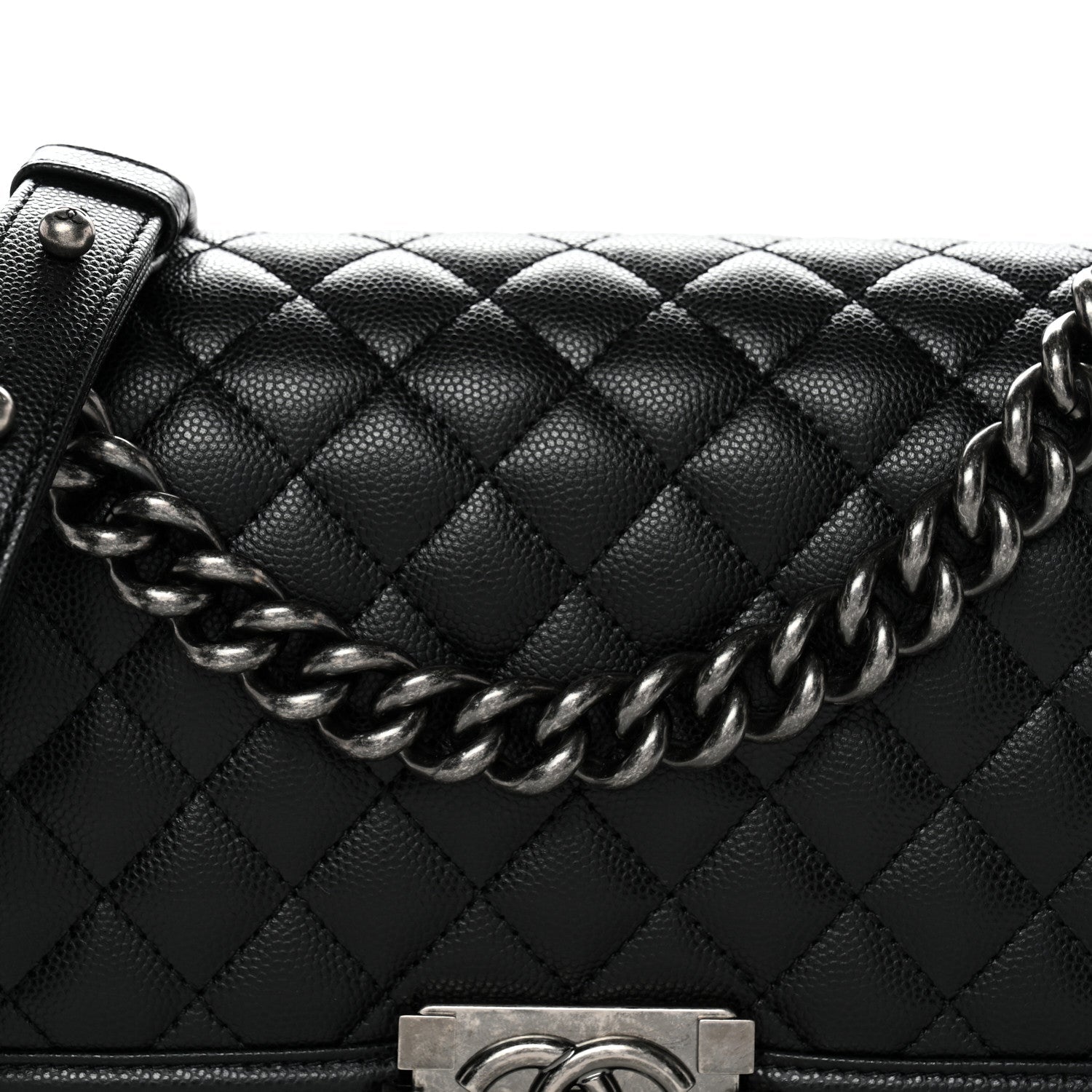 Chanel Caviar Quilted Medium Boy Flap Black
