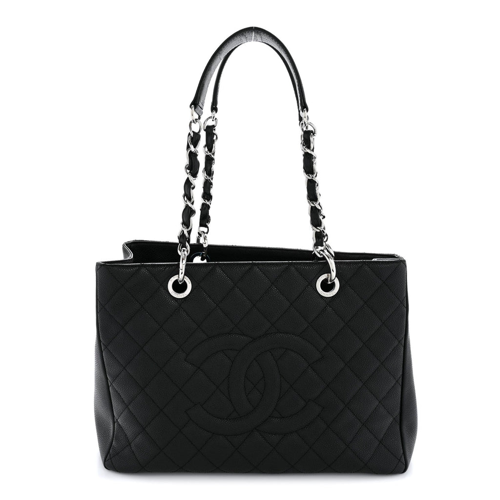 Chanel Caviar Quilted Grand Shopping Tote GST Black