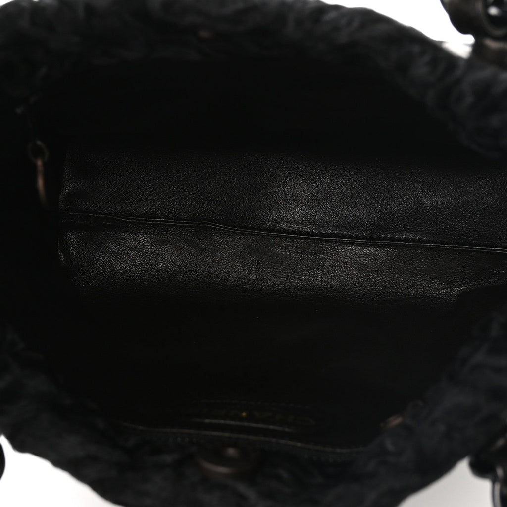 Chanel Persian Lamb Fur Tote Black