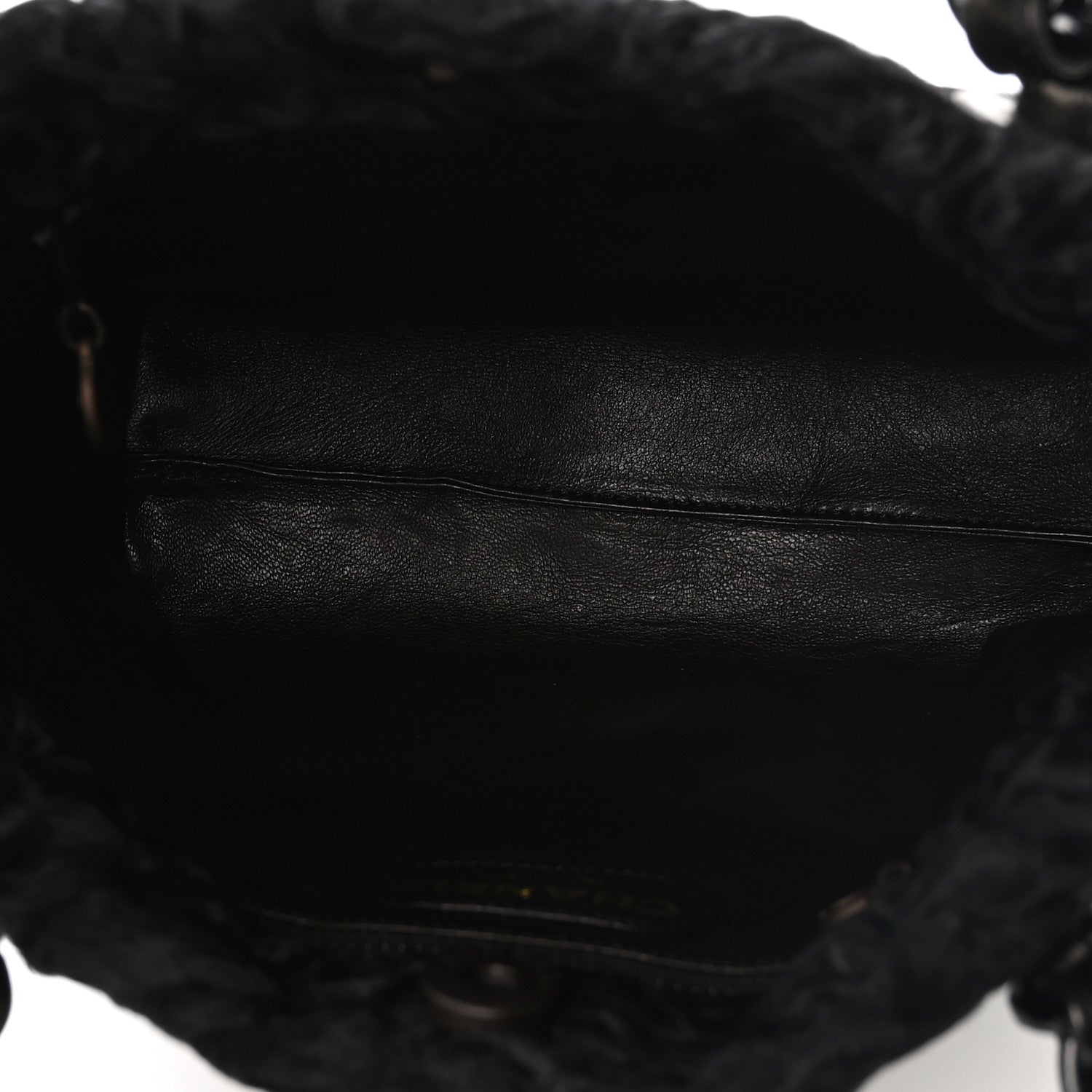 Chanel Persian Lamb Fur Tote Black