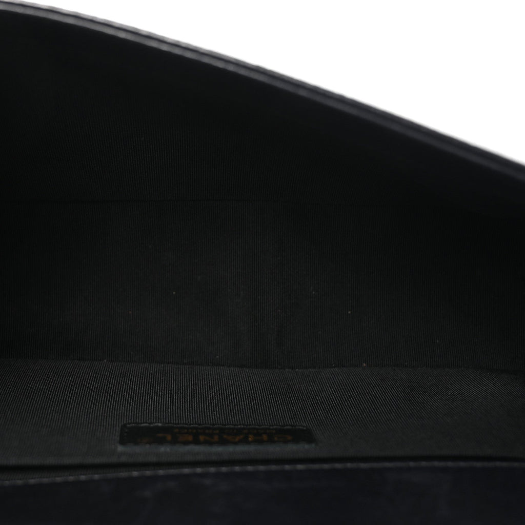 Chanel Lambskin Quilted Medium Boy Flap Black