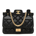 Chanel Aged Calfskin Quilted 2.55 Reissue Mini Hanger Flap Black