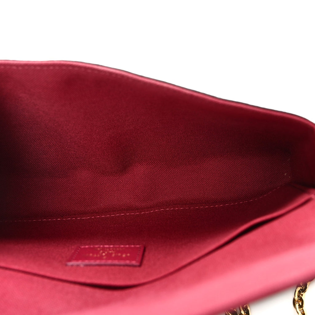Louis Vuitton Monogram Pochette Felicie Chain Wallet Fuchsia
