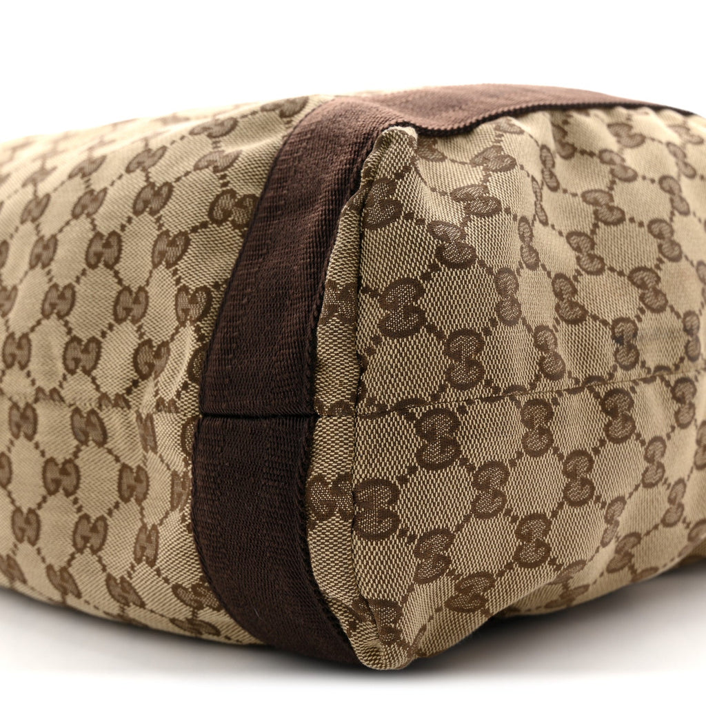 Gucci GG Monogram Medium Handle Vertical Tote Bag Dark Brown